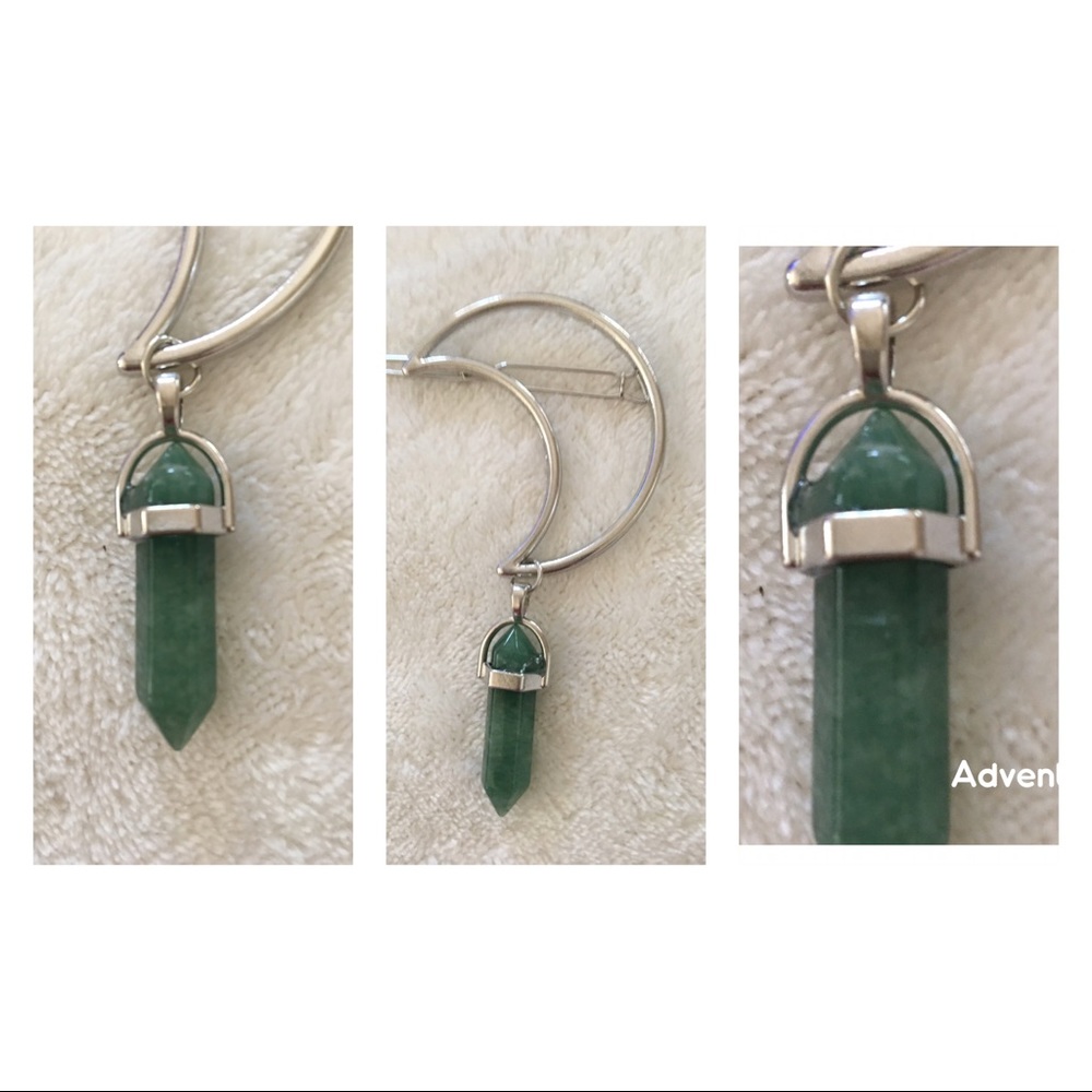 💚HAIR CLIP WITH TERMINATED GREEN AVENTURINE💚